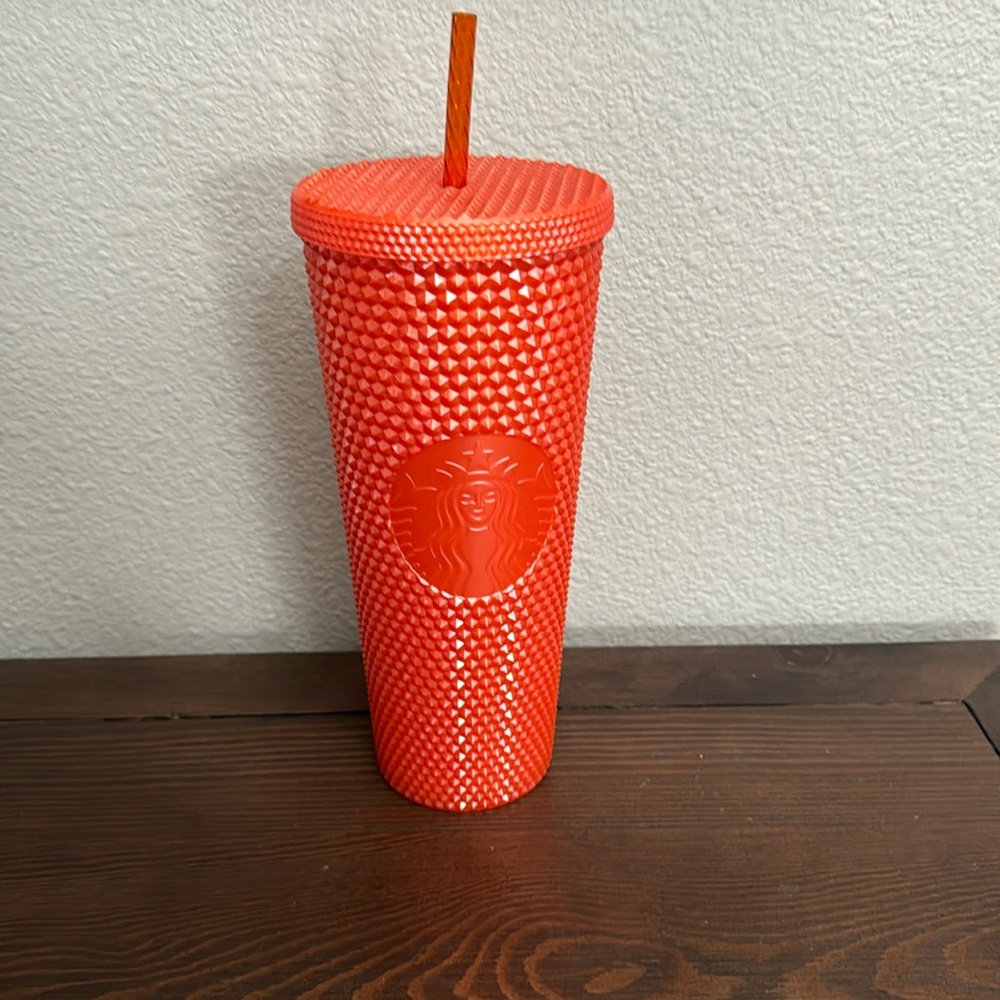 Starbucks orange studded